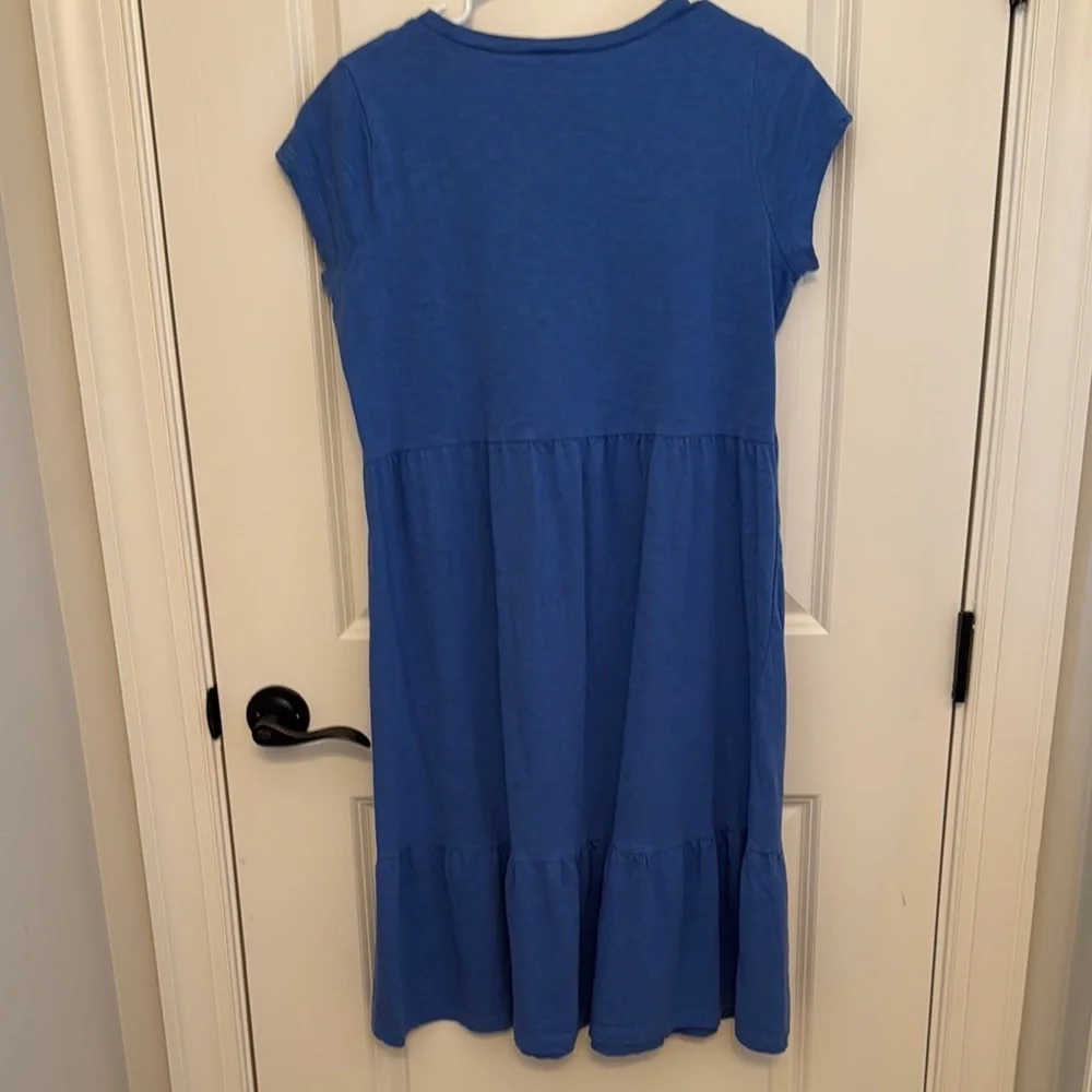LOFT Blue Tiered‎ Midi Sundress - Picture 4 of 4
